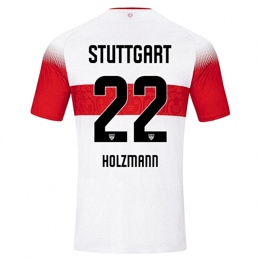 Danxen Mænd Lucas Holzmann #22 Hvid Rød Gul Hjemmebane Spillertrøjer 2026/27 Trøje T-Shirt