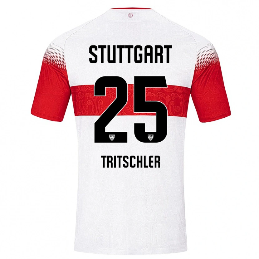 Danxen Mænd David Tritschler #25 Hvid Rød Gul Hjemmebane Spillertrøjer 2026/27 Trøje T-Shirt