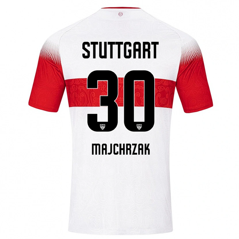 Danxen Mænd Jordan Majchrzak #30 Hvid Rød Gul Hjemmebane Spillertrøjer 2026/27 Trøje T-Shirt