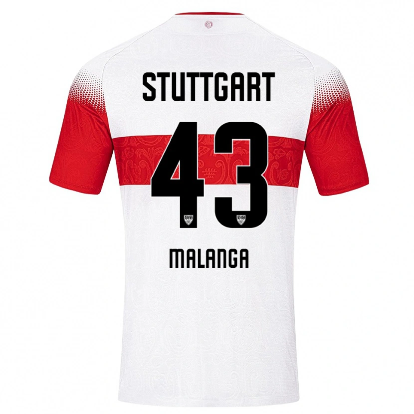 Danxen Mænd Jarzinho Malanga #43 Hvid Rød Gul Hjemmebane Spillertrøjer 2026/27 Trøje T-Shirt