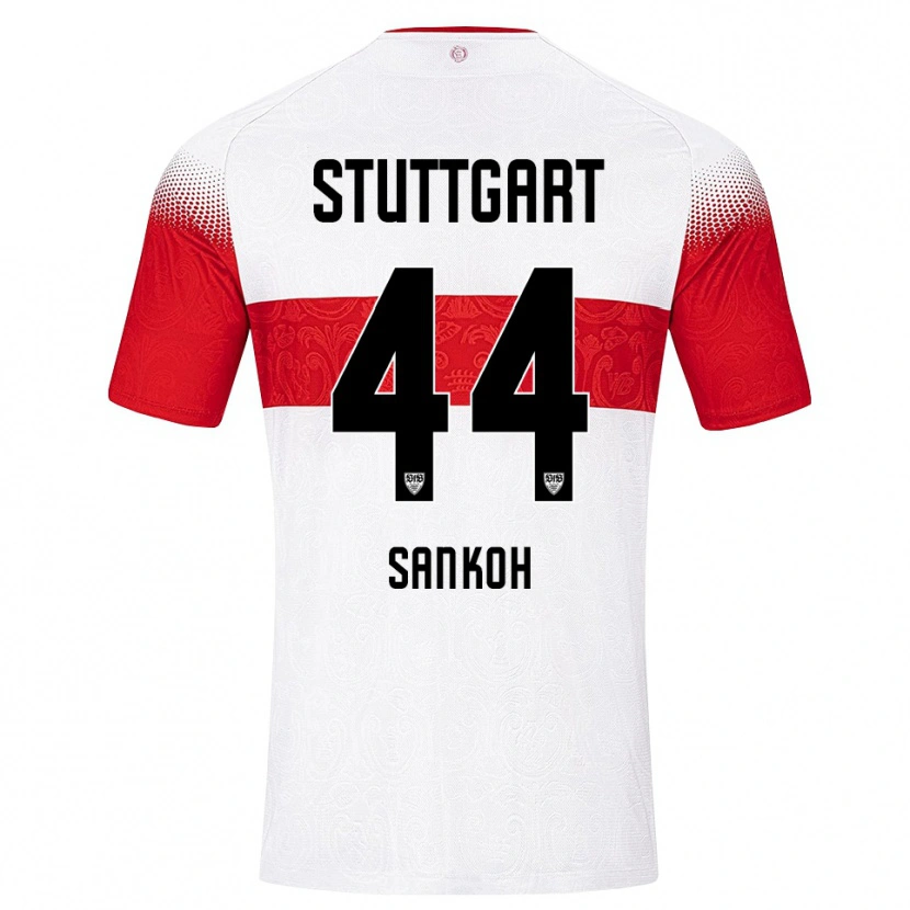 Danxen Mænd Mohamed Sankoh #44 Hvid Rød Gul Hjemmebane Spillertrøjer 2026/27 Trøje T-Shirt