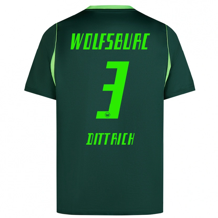 Danxen Mænd Elia Dittrich #3 Mørkegrøn Hvid Hjemmebane Spillertrøjer 2026/27 Trøje T-Shirt