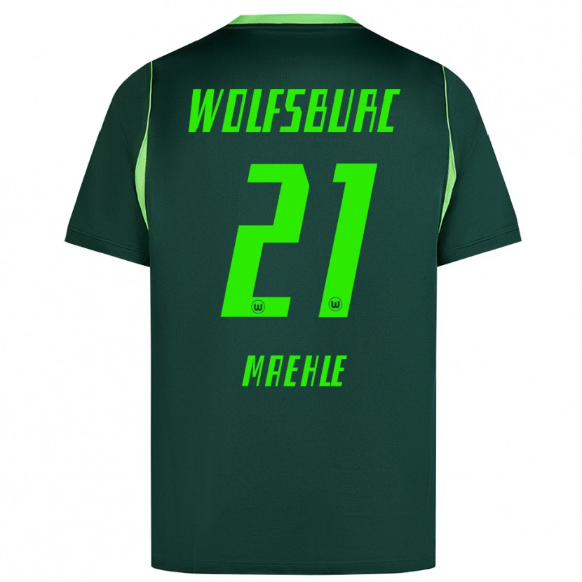 Danxen Mænd Joakim Maehle #21 Mørkegrøn Hvid Hjemmebane Spillertrøjer 2026/27 Trøje T-Shirt