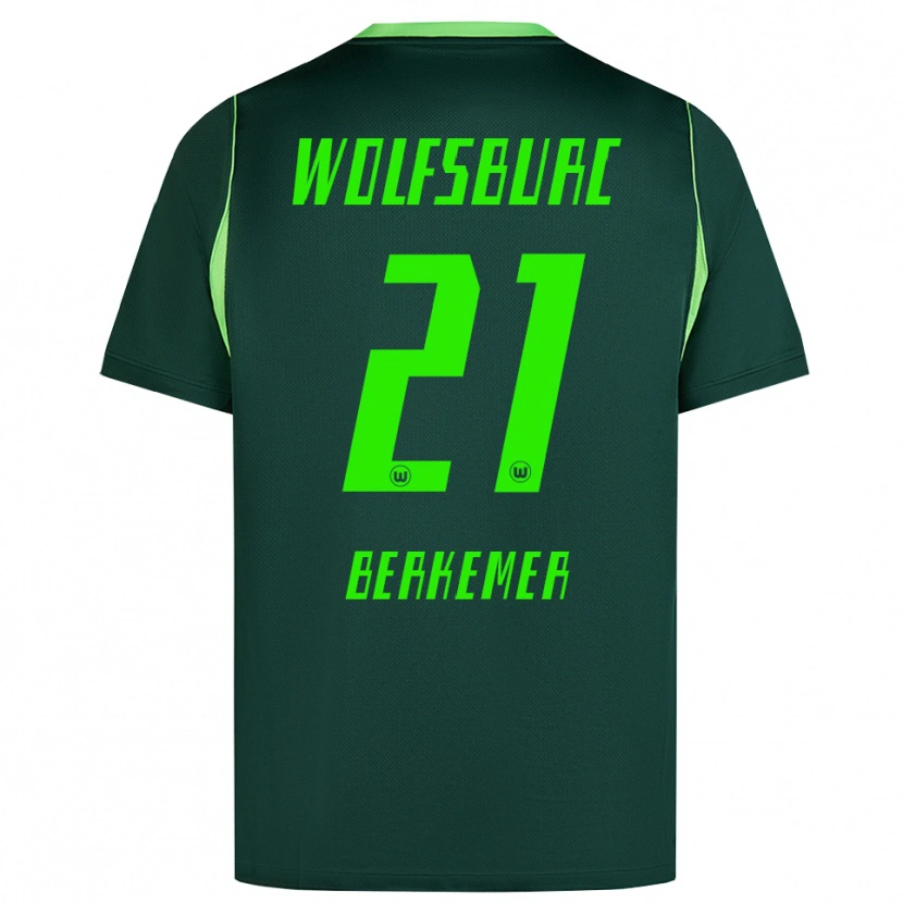 Danxen Mænd Melvin Berkemer #21 Mørkegrøn Hvid Hjemmebane Spillertrøjer 2026/27 Trøje T-Shirt
