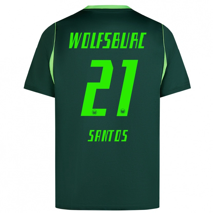 Danxen Mænd Leonardo Santos #21 Mørkegrøn Hvid Hjemmebane Spillertrøjer 2026/27 Trøje T-Shirt