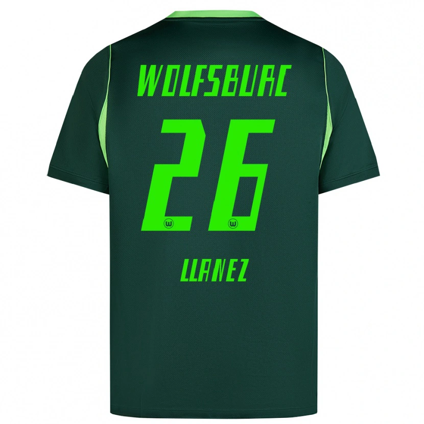 Danxen Mænd Ulysses Llanez #26 Mørkegrøn Hvid Hjemmebane Spillertrøjer 2026/27 Trøje T-Shirt