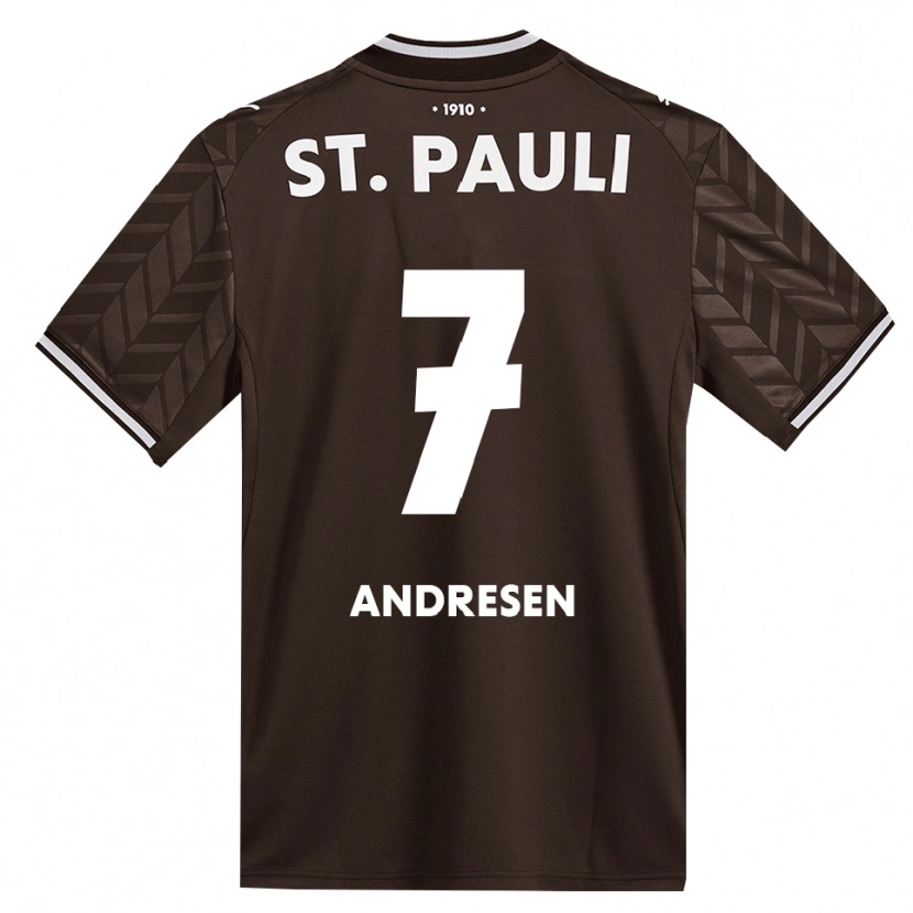 Danxen Mænd Jan Andresen #7 Cafe Hvid Hjemmebane Spillertrøjer 2026/27 Trøje T-Shirt