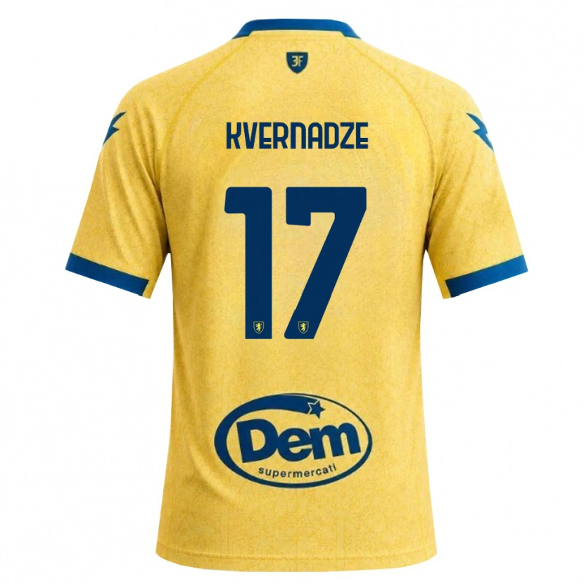 Danxen Mænd Giorgi Kvernadze #17 Khaki Sort Blå Hjemmebane Spillertrøjer 2026/27 Trøje T-Shirt
