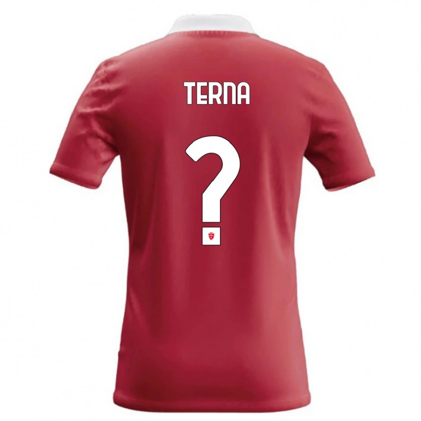 Danxen Mænd Alessandro Terna #0 Rød Hvid Hjemmebane Spillertrøjer 2026/27 Trøje T-Shirt