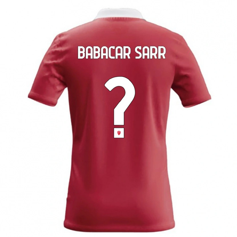 Danxen Mænd Pietro Babacar Sarr #0 Rød Hvid Hjemmebane Spillertrøjer 2026/27 Trøje T-Shirt