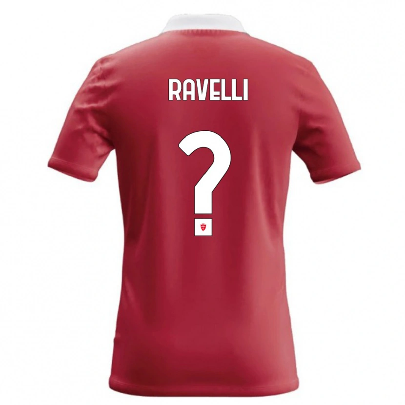 Danxen Mænd Etienne Ravelli #0 Rød Hvid Hjemmebane Spillertrøjer 2026/27 Trøje T-Shirt