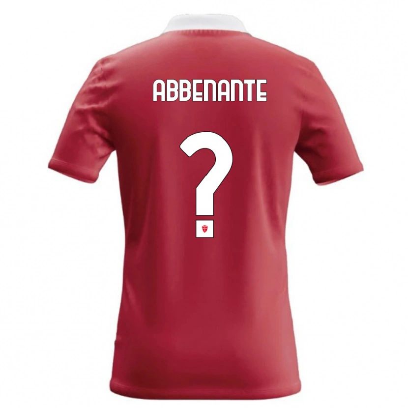 Danxen Mænd Alessandro Abbenante #0 Rød Hvid Hjemmebane Spillertrøjer 2026/27 Trøje T-Shirt