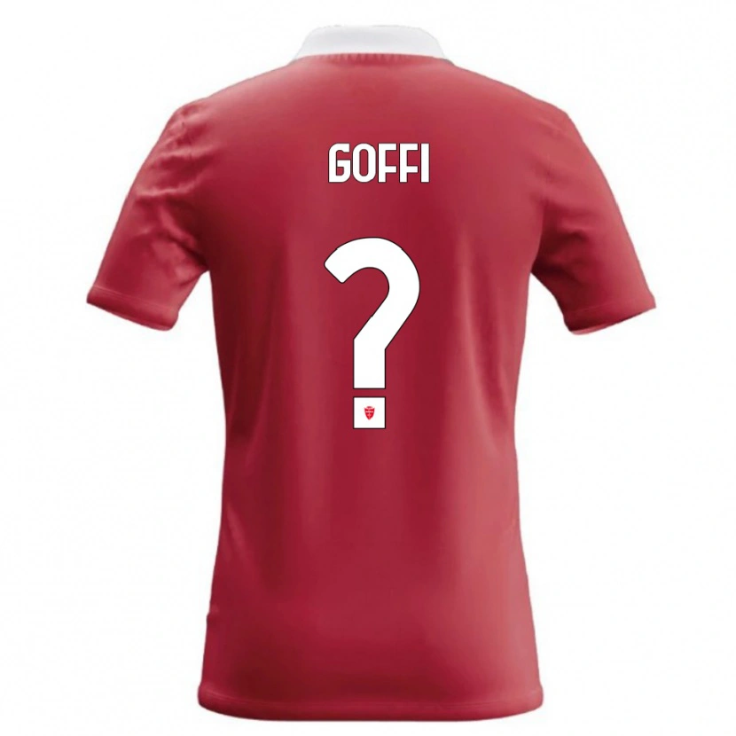 Danxen Mænd Tommaso Goffi #0 Rød Hvid Hjemmebane Spillertrøjer 2026/27 Trøje T-Shirt