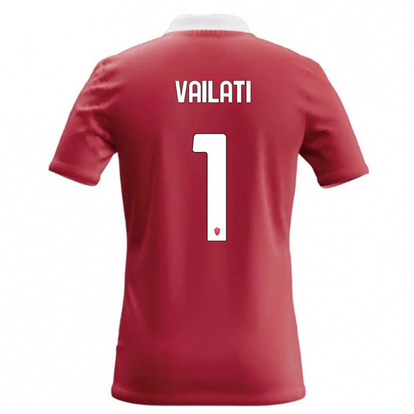 Danxen Mænd Andrea Vailati #1 Rød Hvid Hjemmebane Spillertrøjer 2026/27 Trøje T-Shirt