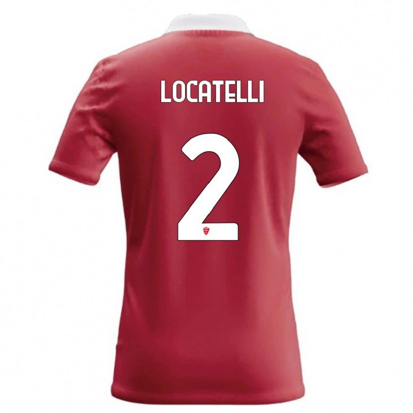 Danxen Mænd Gabriel Locatelli #2 Rød Hvid Hjemmebane Spillertrøjer 2026/27 Trøje T-Shirt
