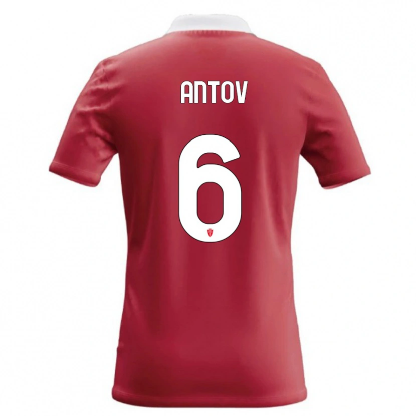 Danxen Mænd Valentin Antov #6 Rød Hvid Hjemmebane Spillertrøjer 2026/27 Trøje T-Shirt
