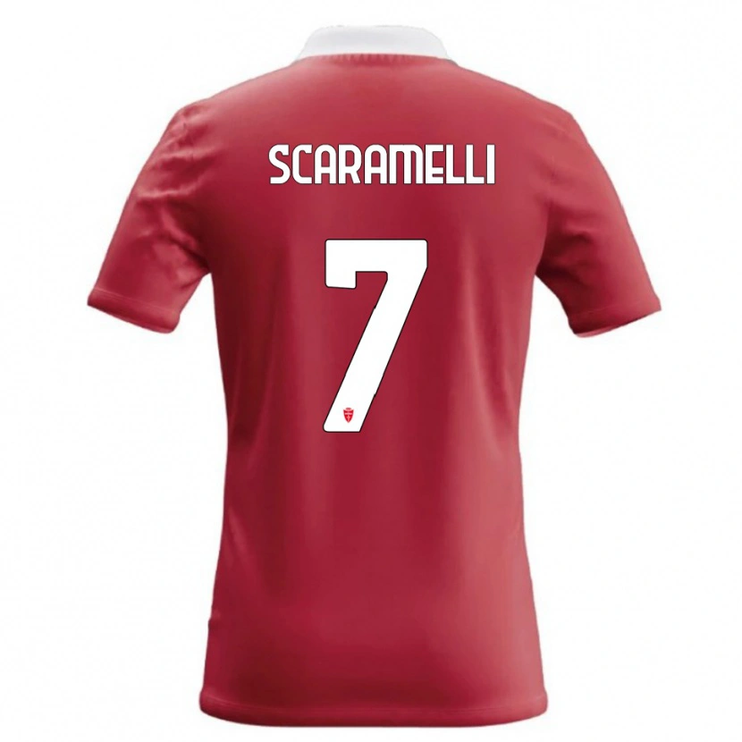 Danxen Mænd Endris Scaramelli #7 Rød Hvid Hjemmebane Spillertrøjer 2026/27 Trøje T-Shirt