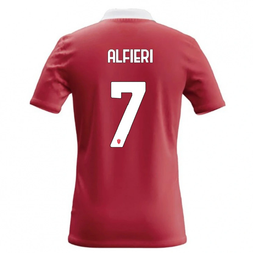 Danxen Mænd Orazio Alfieri #7 Rød Hvid Hjemmebane Spillertrøjer 2026/27 Trøje T-Shirt