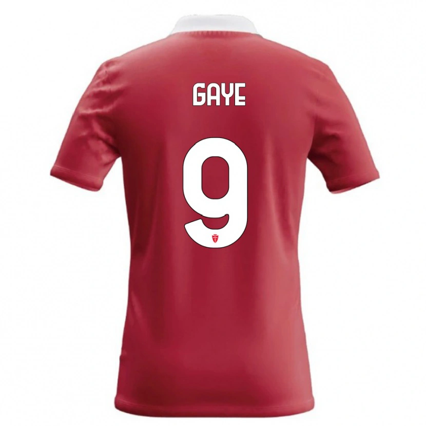 Danxen Mænd Mamadou Gaye #9 Rød Hvid Hjemmebane Spillertrøjer 2026/27 Trøje T-Shirt