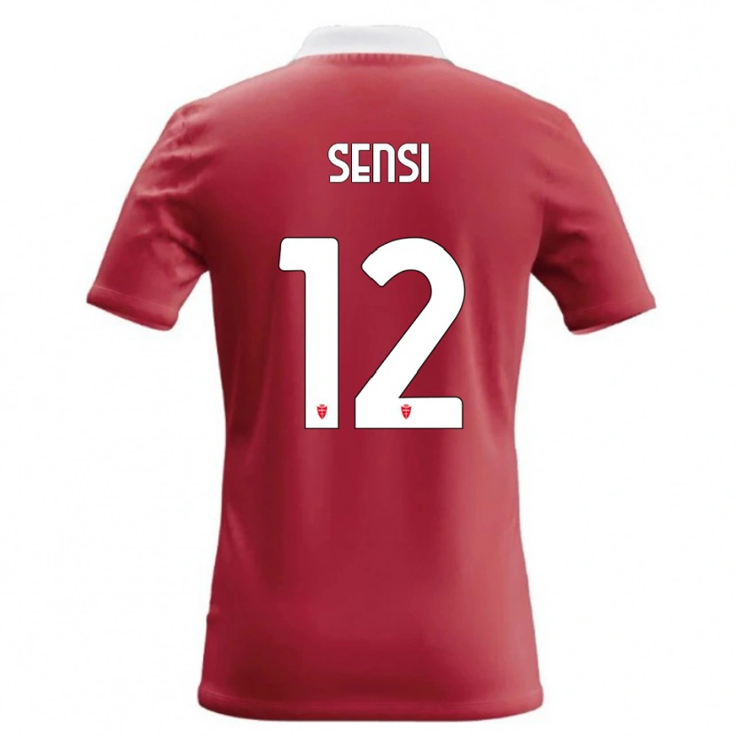 Danxen Mænd Stefano Sensi #12 Rød Hvid Hjemmebane Spillertrøjer 2026/27 Trøje T-Shirt