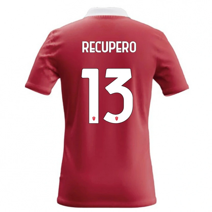 Danxen Mænd Simone Recupero #13 Rød Hvid Hjemmebane Spillertrøjer 2026/27 Trøje T-Shirt