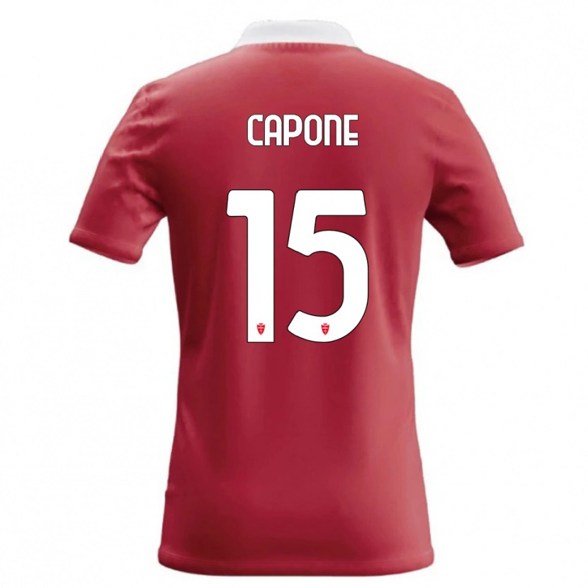 Danxen Mænd Edoardo Capone #15 Rød Hvid Hjemmebane Spillertrøjer 2026/27 Trøje T-Shirt