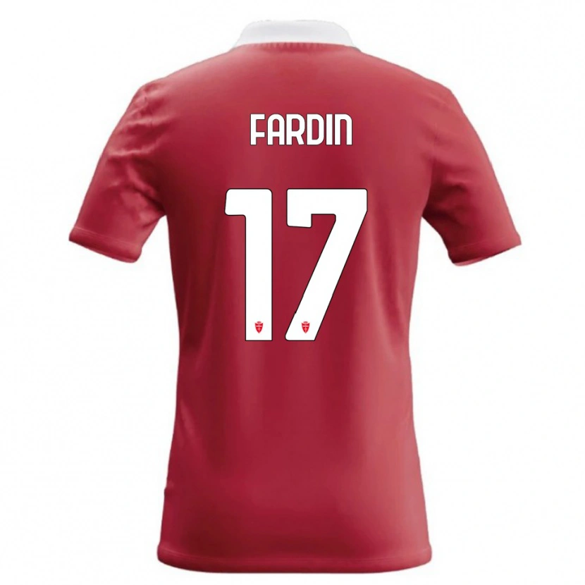 Danxen Mænd Giulio Fardin #17 Rød Hvid Hjemmebane Spillertrøjer 2026/27 Trøje T-Shirt