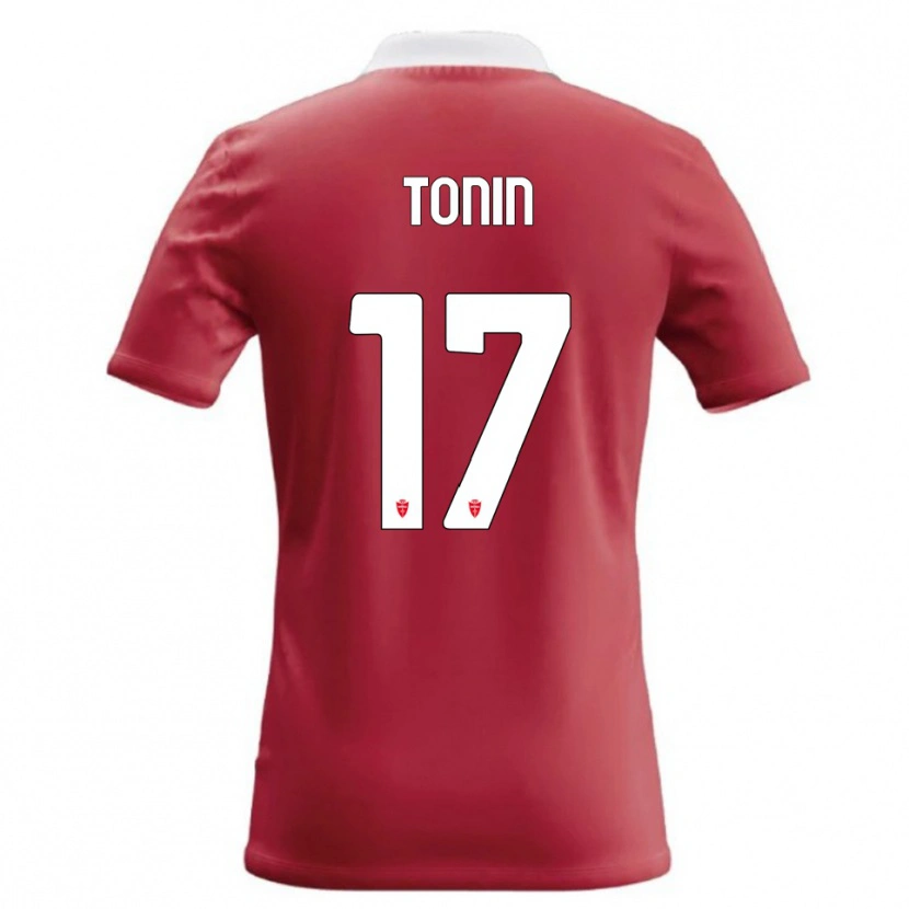 Danxen Mænd Andrea Tonin #17 Rød Hvid Hjemmebane Spillertrøjer 2026/27 Trøje T-Shirt