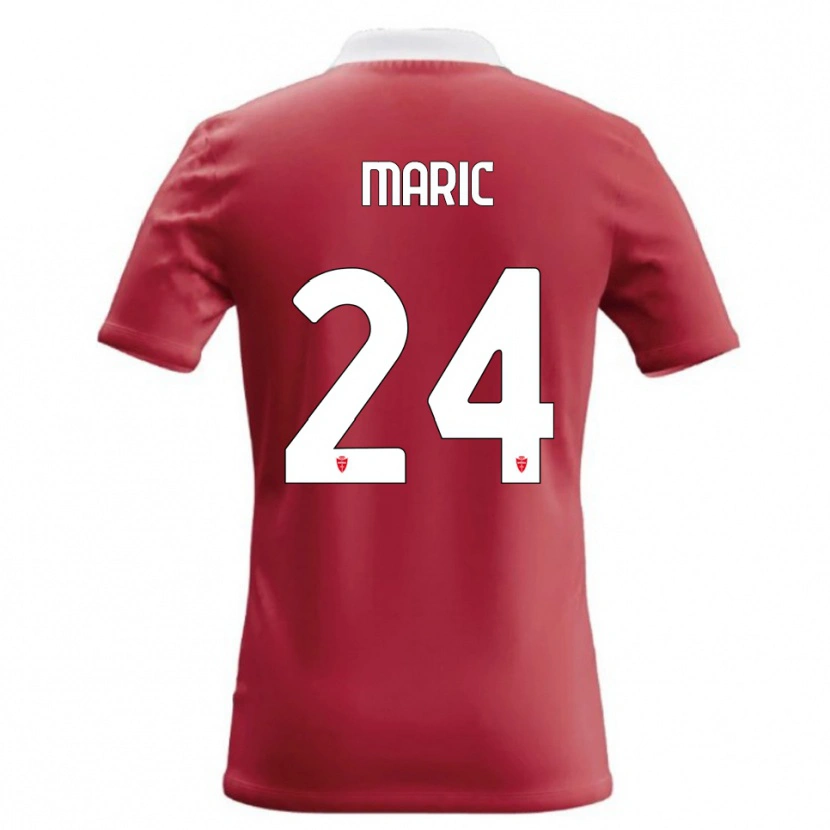 Danxen Mænd Mirko Maric #24 Rød Hvid Hjemmebane Spillertrøjer 2026/27 Trøje T-Shirt