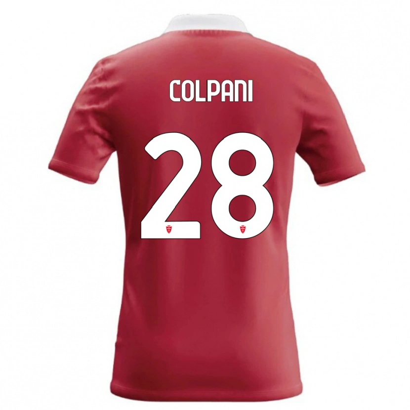 Danxen Mænd Andrea Colpani #28 Rød Hvid Hjemmebane Spillertrøjer 2026/27 Trøje T-Shirt