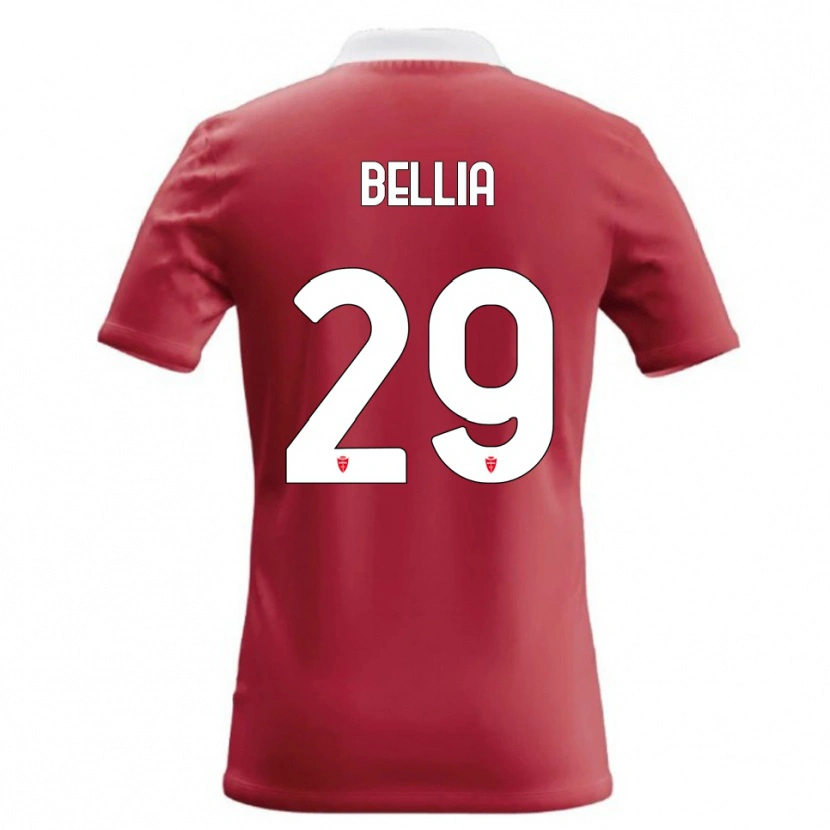 Danxen Mænd Edoardo Bellia #29 Rød Hvid Hjemmebane Spillertrøjer 2026/27 Trøje T-Shirt