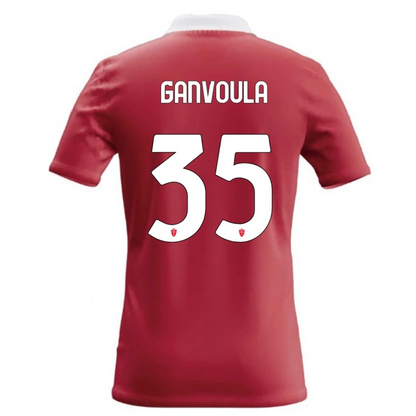 Danxen Mænd Silvere Ganvoula #35 Rød Hvid Hjemmebane Spillertrøjer 2026/27 Trøje T-Shirt