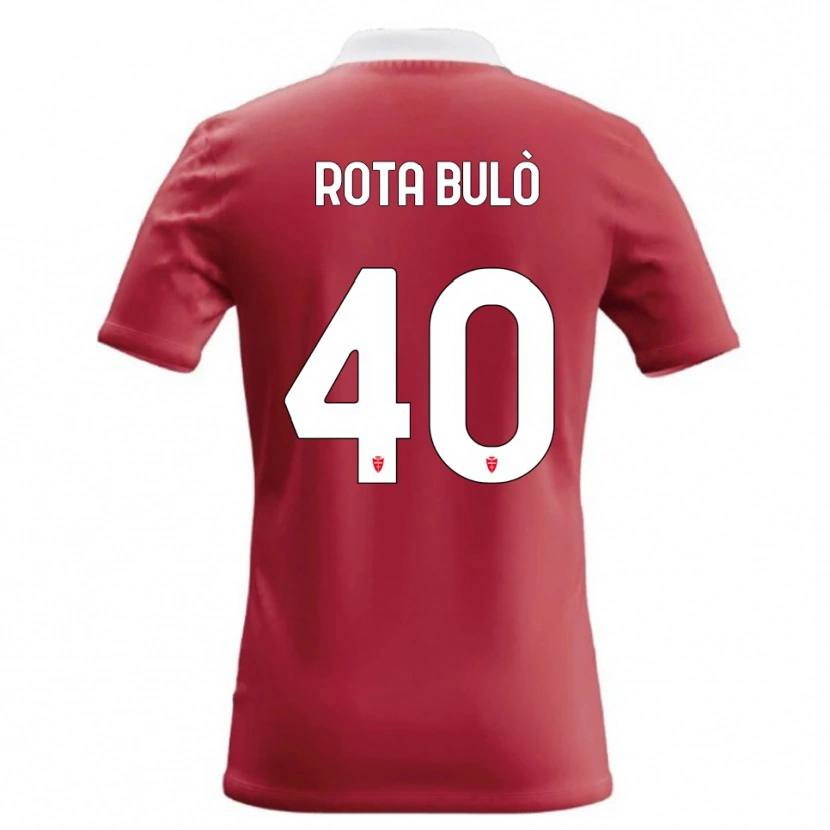 Danxen Mænd Pietro Rota Bulò #40 Rød Hvid Hjemmebane Spillertrøjer 2026/27 Trøje T-Shirt