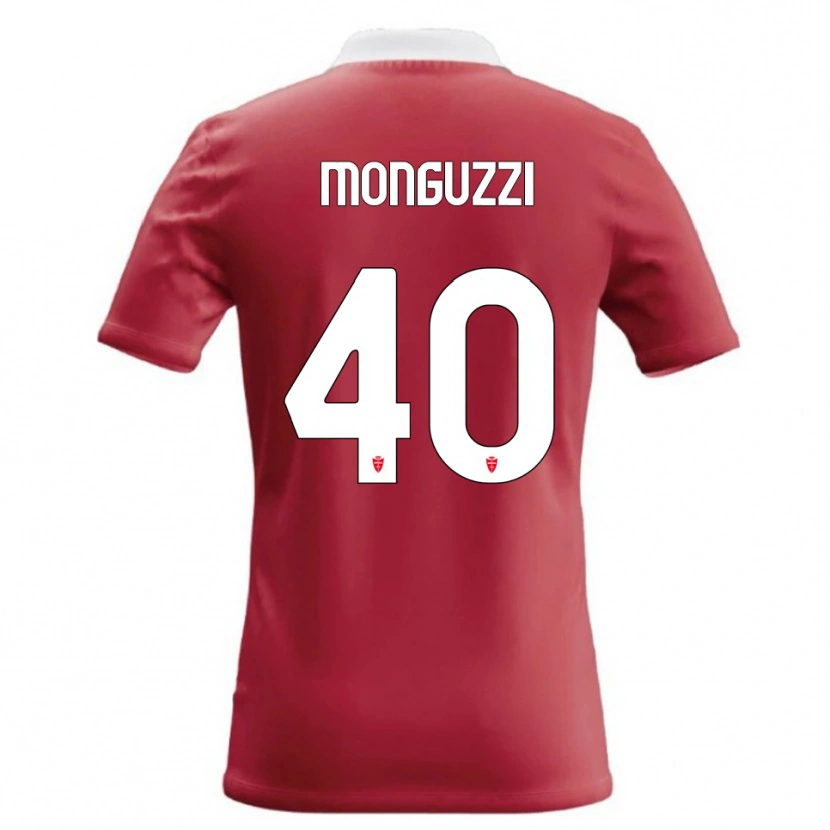 Danxen Mænd Filippo Monguzzi #40 Rød Hvid Hjemmebane Spillertrøjer 2026/27 Trøje T-Shirt