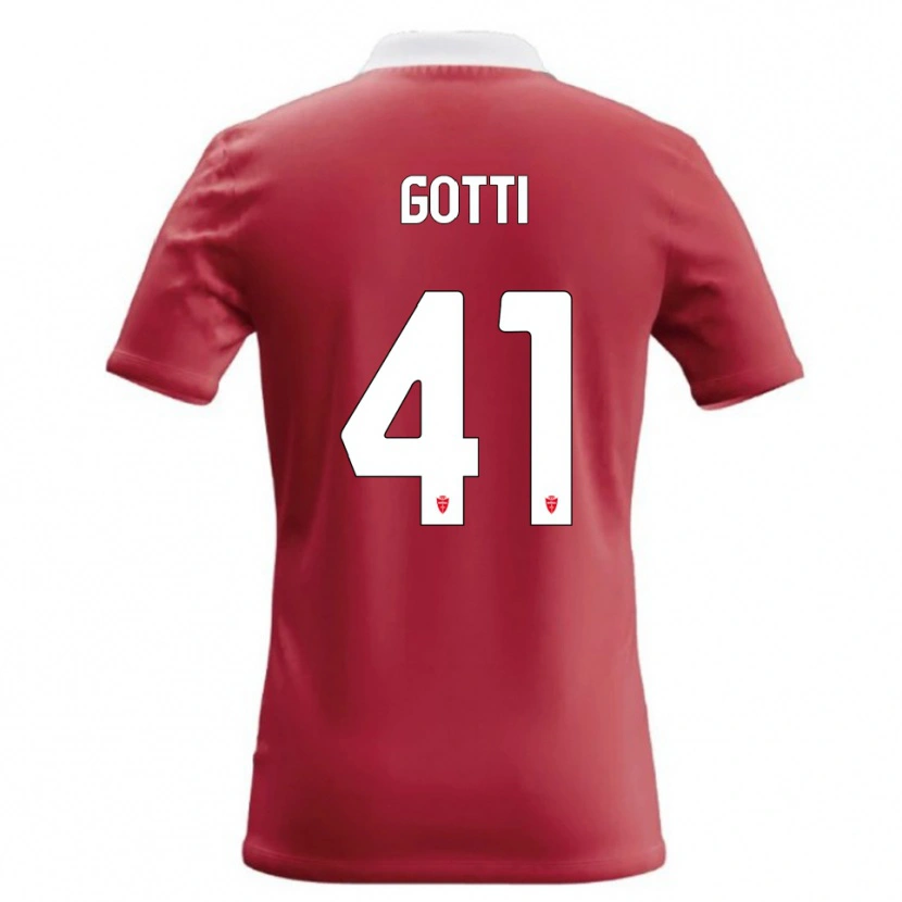 Danxen Mænd Andrea Gotti #41 Rød Hvid Hjemmebane Spillertrøjer 2026/27 Trøje T-Shirt