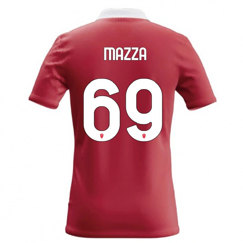 Danxen Mænd Andrea Mazza #69 Rød Hvid Hjemmebane Spillertrøjer 2026/27 Trøje T-Shirt