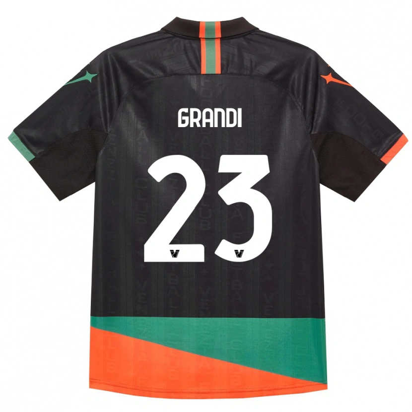 Danxen Mænd Matteo Grandi #23 Sort Orange Grøn Hjemmebane Spillertrøjer 2026/27 Trøje T-Shirt