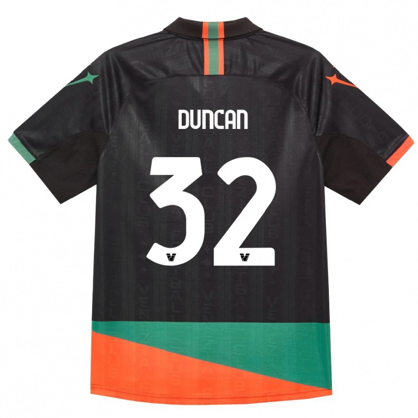 Danxen Mænd Alfred Duncan #32 Sort Orange Grøn Hjemmebane Spillertrøjer 2026/27 Trøje T-Shirt