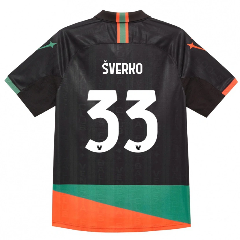 Danxen Mænd Marin Šverko #33 Sort Orange Grøn Hjemmebane Spillertrøjer 2026/27 Trøje T-Shirt