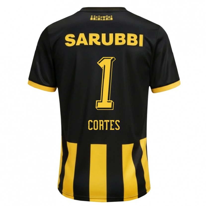Danxen Mænd Brayan Cortés #1 Sort Gul Hjemmebane Spillertrøjer 2026/27 Trøje T-Shirt