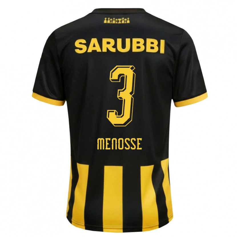 Danxen Mænd Hernán Menosse #3 Sort Gul Hjemmebane Spillertrøjer 2026/27 Trøje T-Shirt