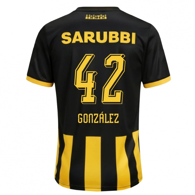 Danxen Mænd Luciano González #42 Sort Gul Hjemmebane Spillertrøjer 2026/27 Trøje T-Shirt