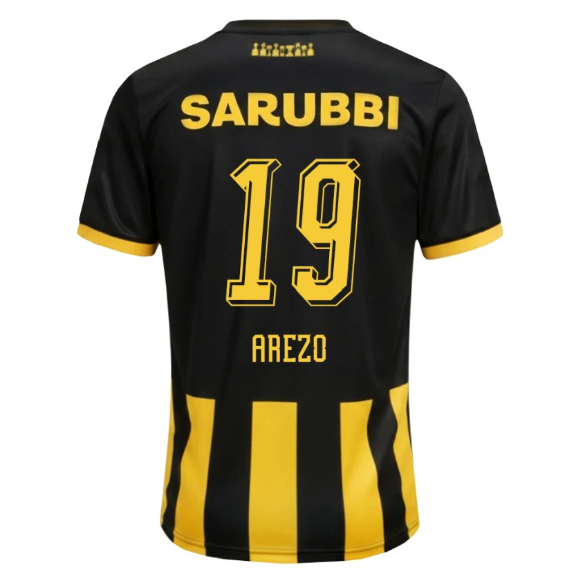 Danxen Mænd Matías Arezo #19 Sort Gul Hjemmebane Spillertrøjer 2026/27 Trøje T-Shirt