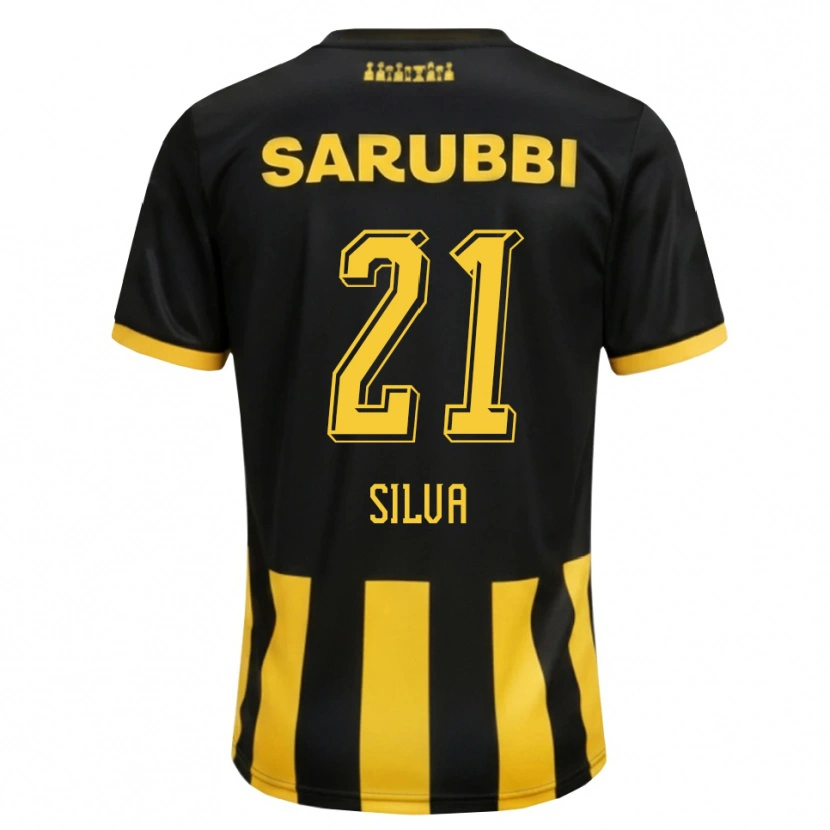 Danxen Mænd Gastón Silva #21 Sort Gul Hjemmebane Spillertrøjer 2026/27 Trøje T-Shirt