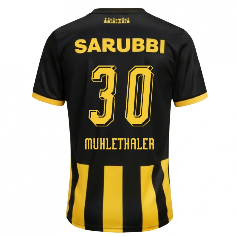 Danxen Mænd Stiven Muhlethaler #30 Sort Gul Hjemmebane Spillertrøjer 2026/27 Trøje T-Shirt