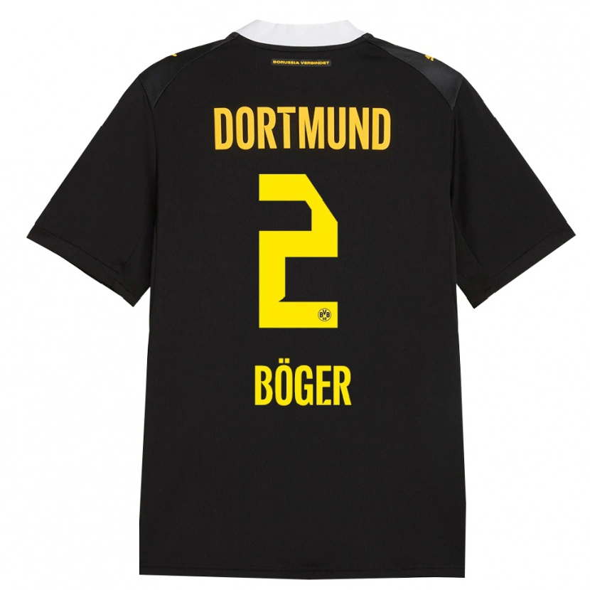Danxen Mænd Mia Böger #2 Sort Rød Gul Udebane Spillertrøjer 2026/27 Trøje T-Shirt