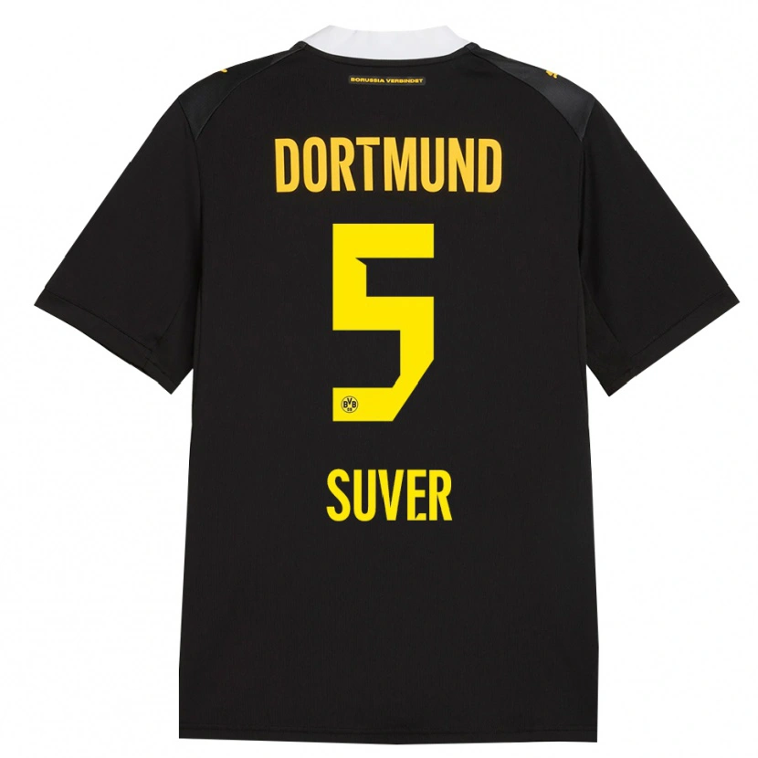 Danxen Mænd Mario Suver #5 Sort Rød Gul Udebane Spillertrøjer 2026/27 Trøje T-Shirt