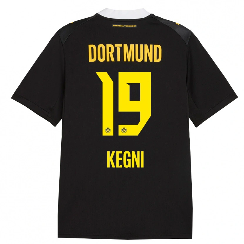Danxen Mænd Pharell Kegni #19 Sort Rød Gul Udebane Spillertrøjer 2026/27 Trøje T-Shirt