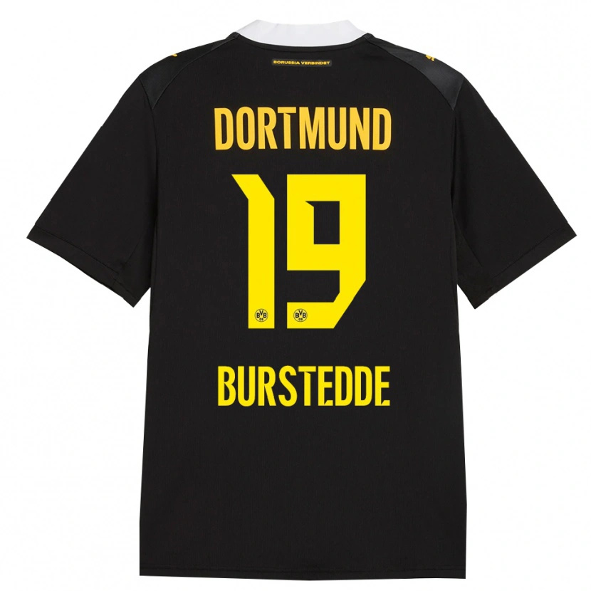 Danxen Mænd Joshua Burstedde #19 Sort Rød Gul Udebane Spillertrøjer 2026/27 Trøje T-Shirt