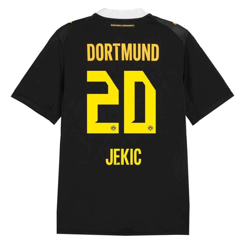 Danxen Mænd Nikola Jekic #20 Sort Rød Gul Udebane Spillertrøjer 2026/27 Trøje T-Shirt